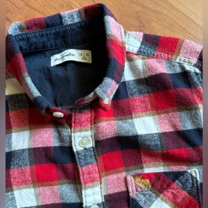 Abercrombie flannel red shirt size 15/16